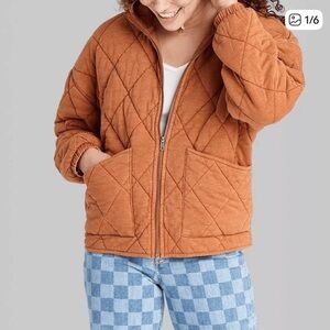 Wild Fable Rust Orange quilted jacket - M